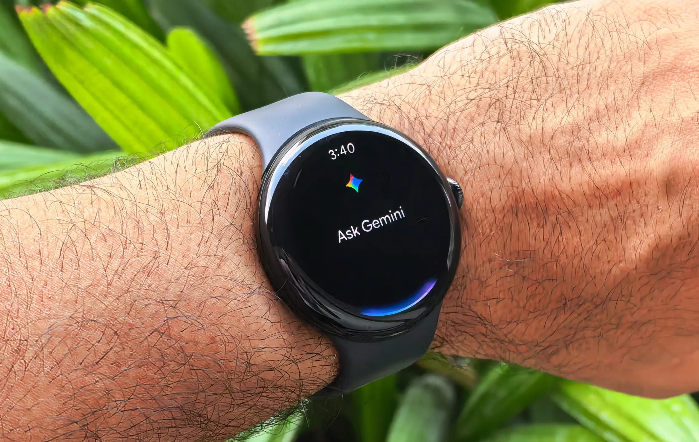 Google Gemini running on a Wear OS smartwatch (PIxel Watch 3)