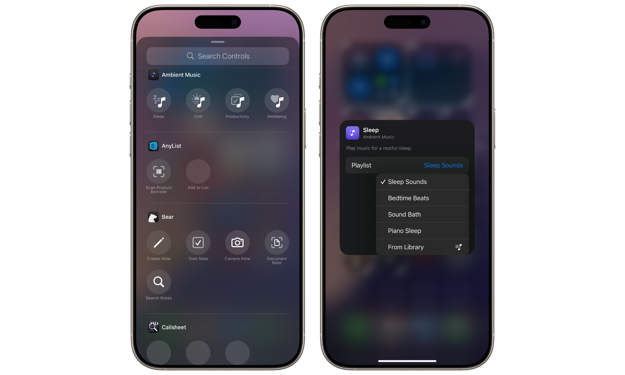 iOS 18.4 beta 1 Ambient Music in Control Center