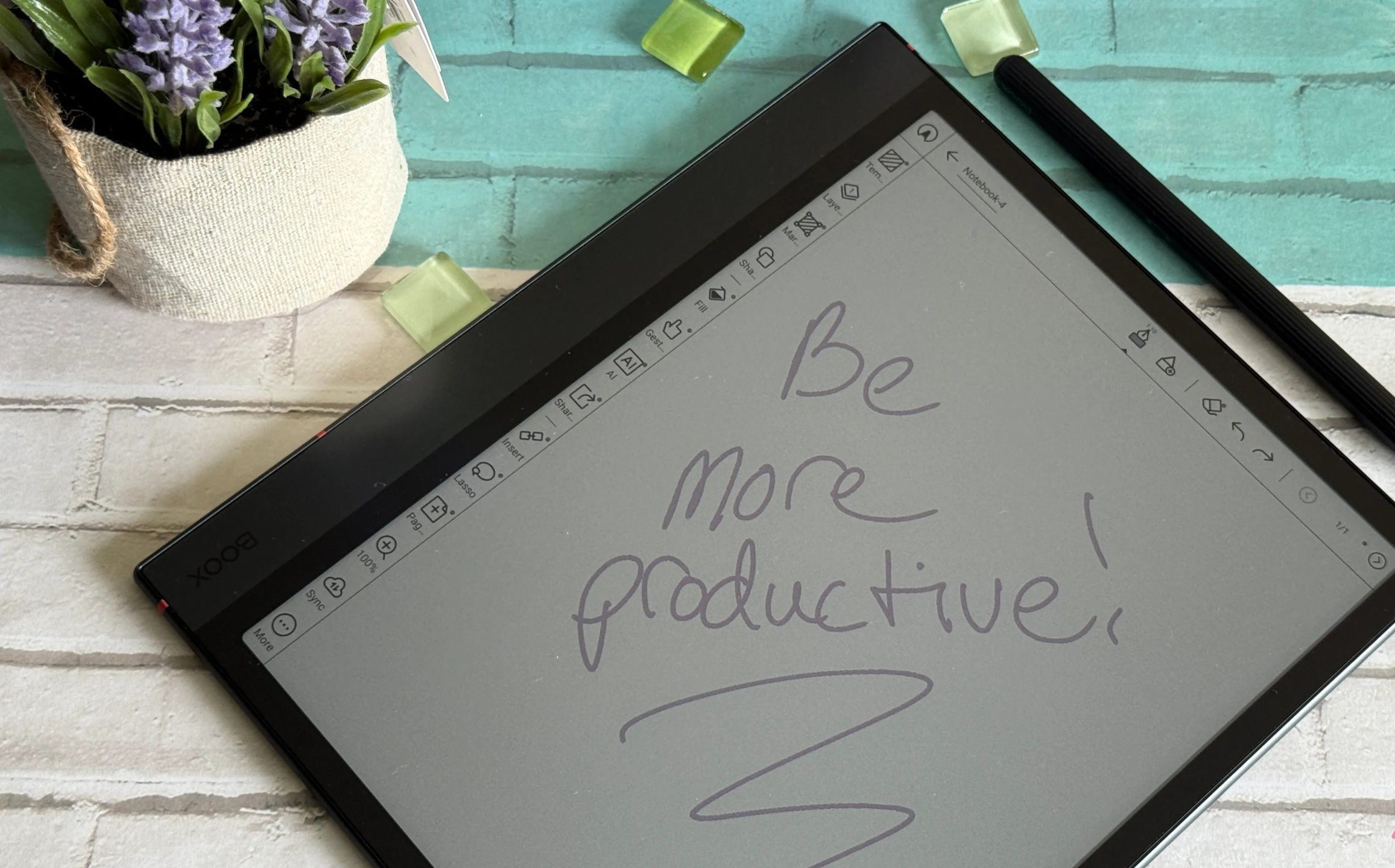 تدوين ملاحظة على جهاز Boox Note Air4 C