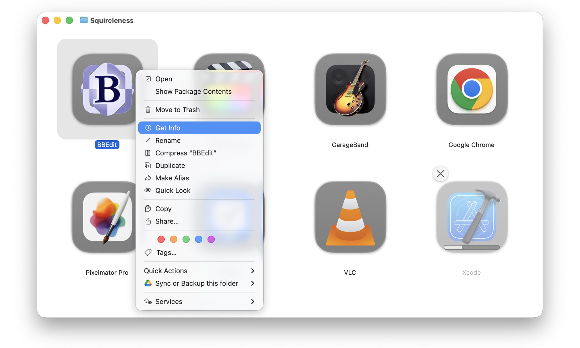 macOS Tahoe get info on app
