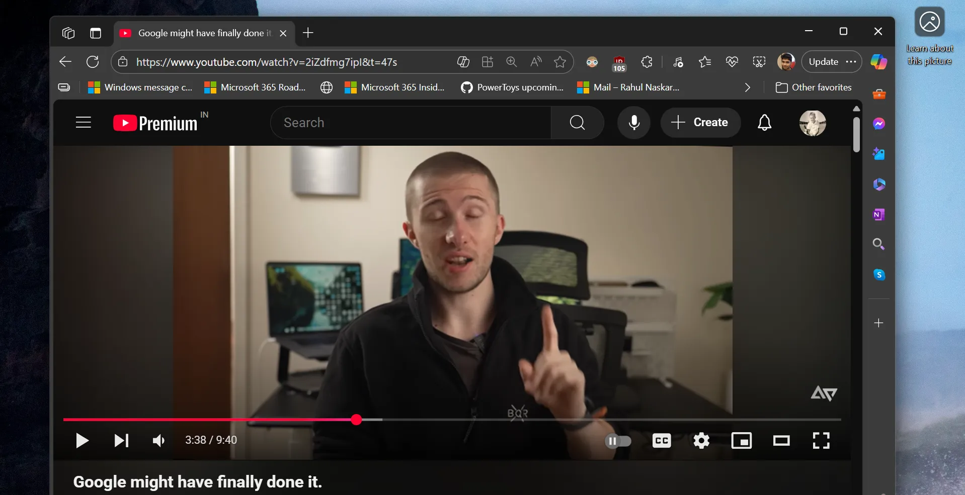 لقطة شاشة تعرض قناة Android Police على YouTube