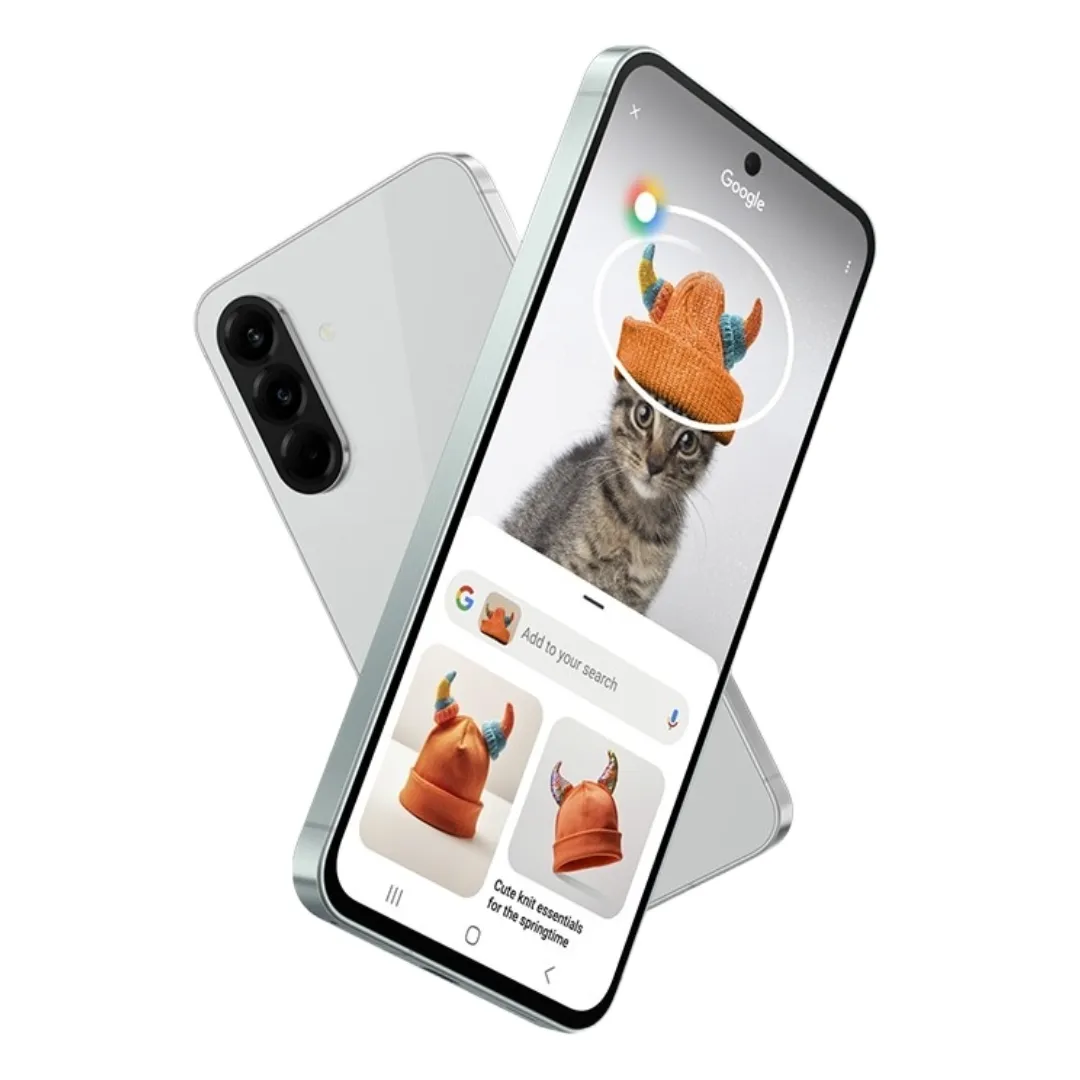 The Galaxy A56 on a white backdrop