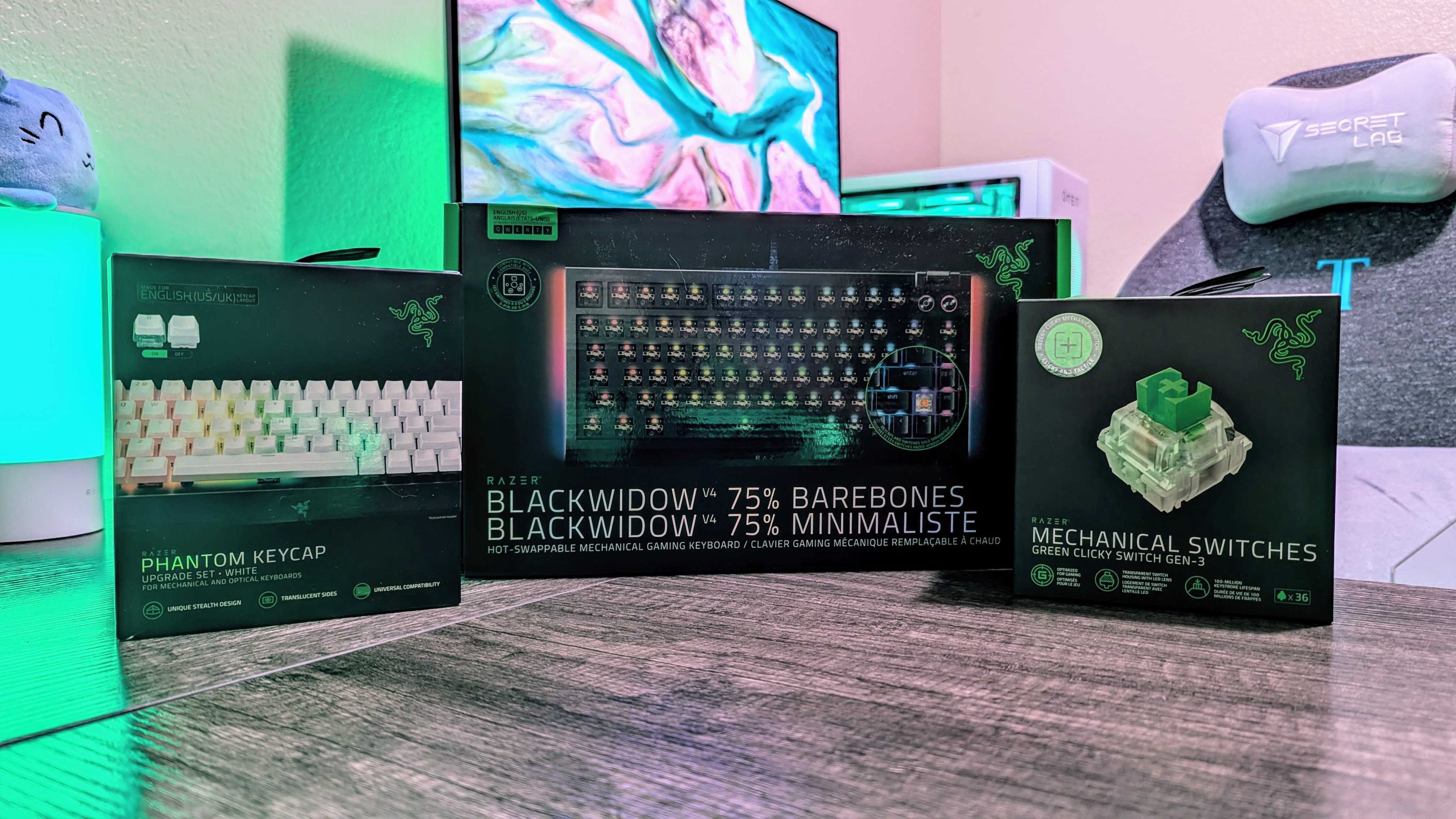 صورة للوحة مفاتيح الألعاب Razer BlackWidow V4 75% Barebones.