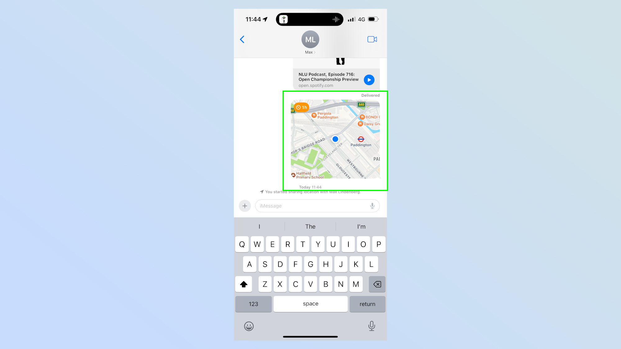 sharing location in messages