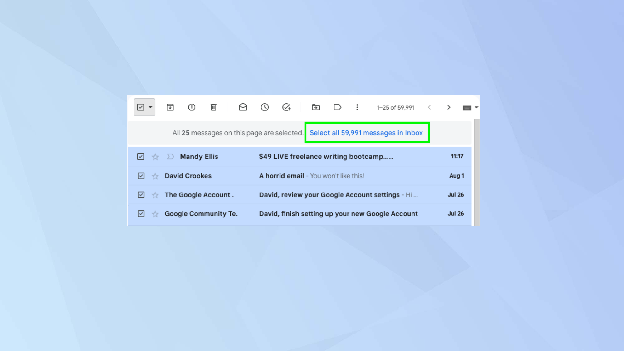 How to delete all emails in Gmail