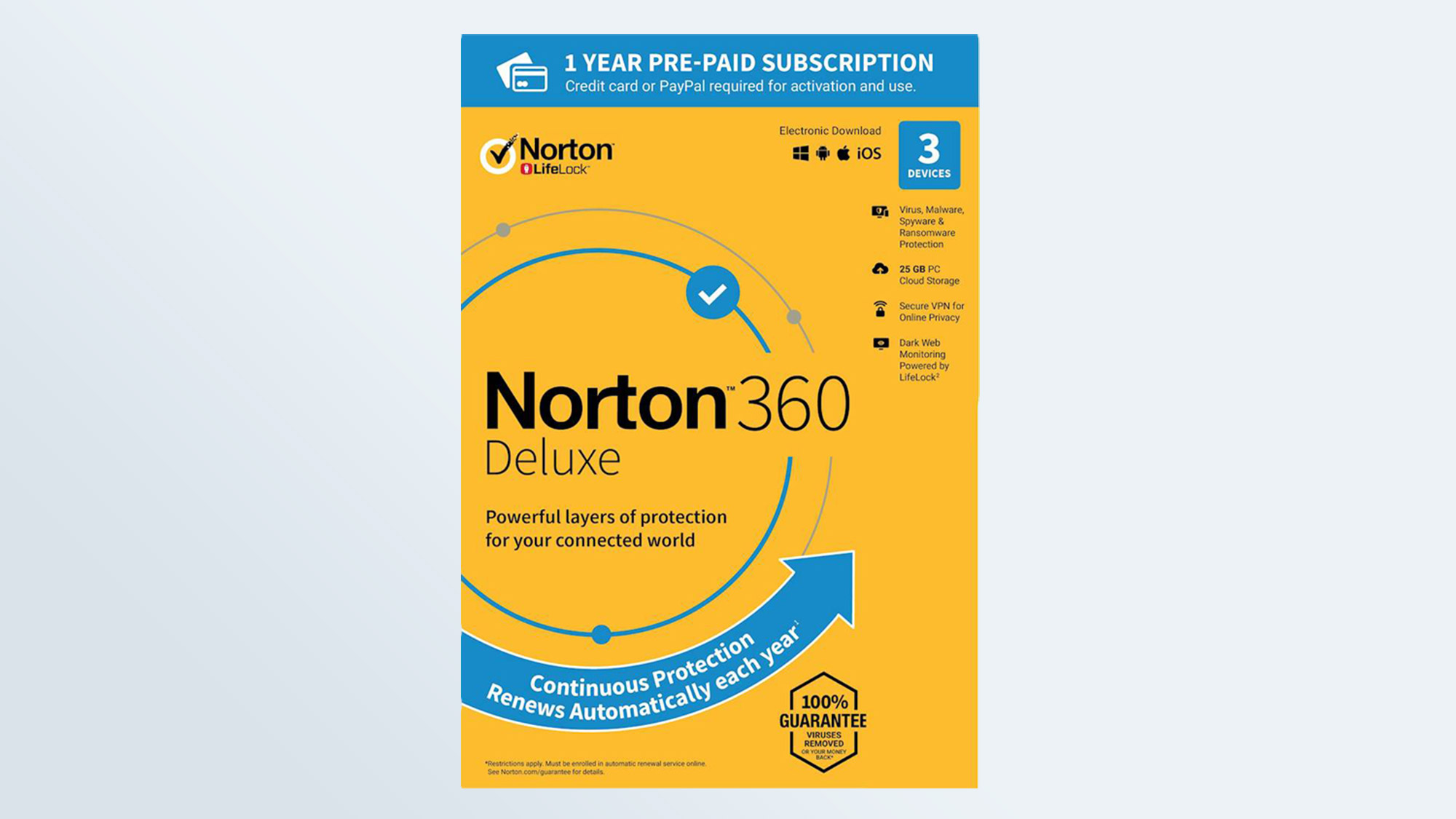 The box art for Norton 360 Deluxe antivirus software