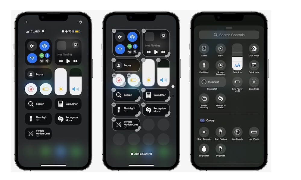 إضافة عنصر تحكم إلى مركز التحكم في نظام iOS 18