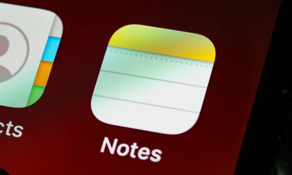 أيقونة تطبيق Apple Notes على iPhone