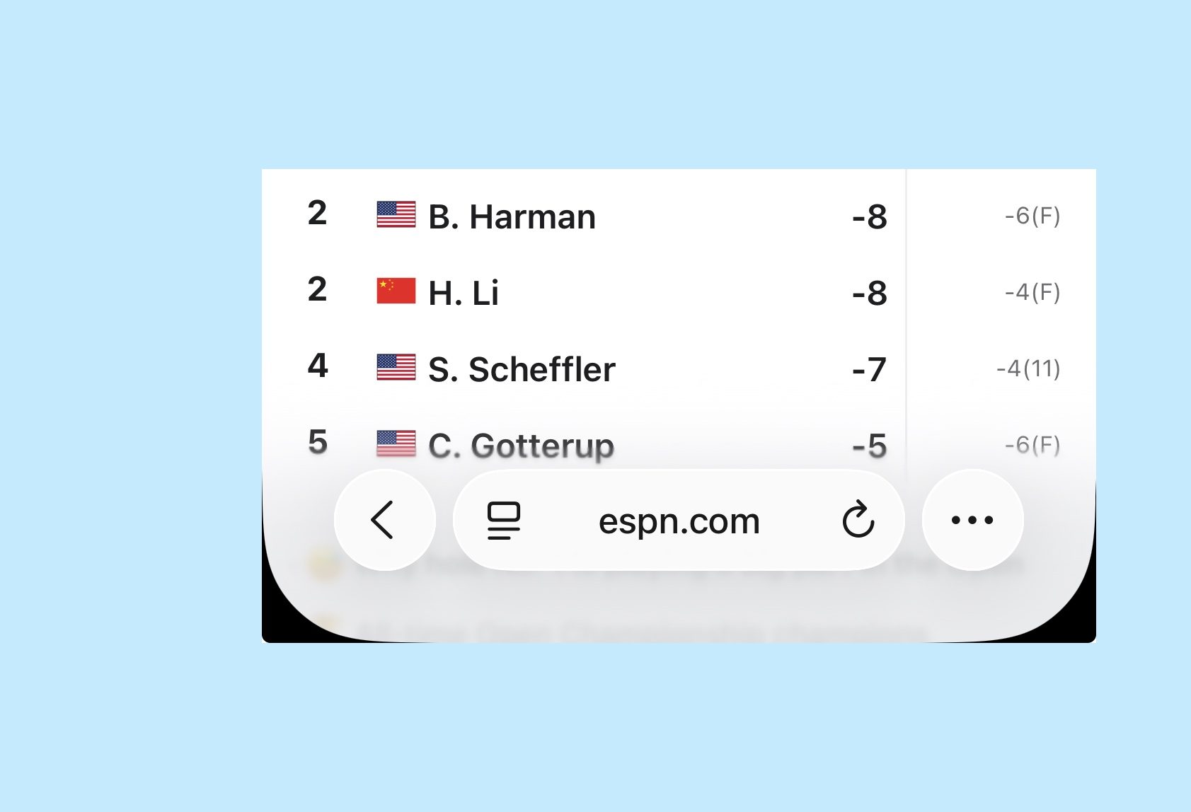 Compact tab layout in iOS 26 safari