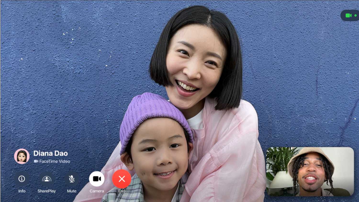 إجراء مكالمة FaceTime في tvOS 18.