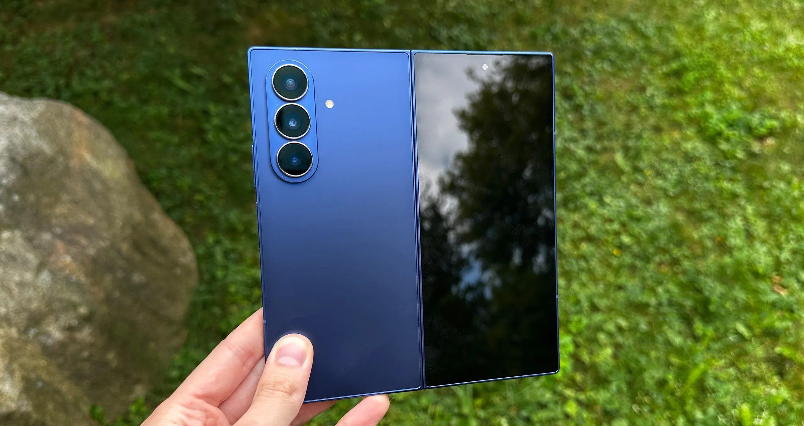 Galaxy Z Fold 7 unfolded rear.