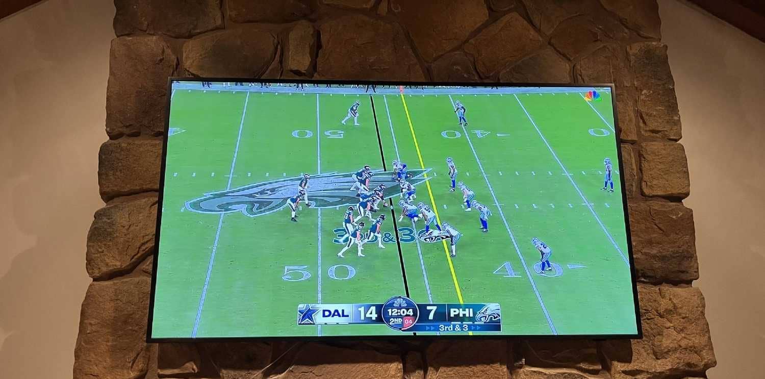 football on a smart tv