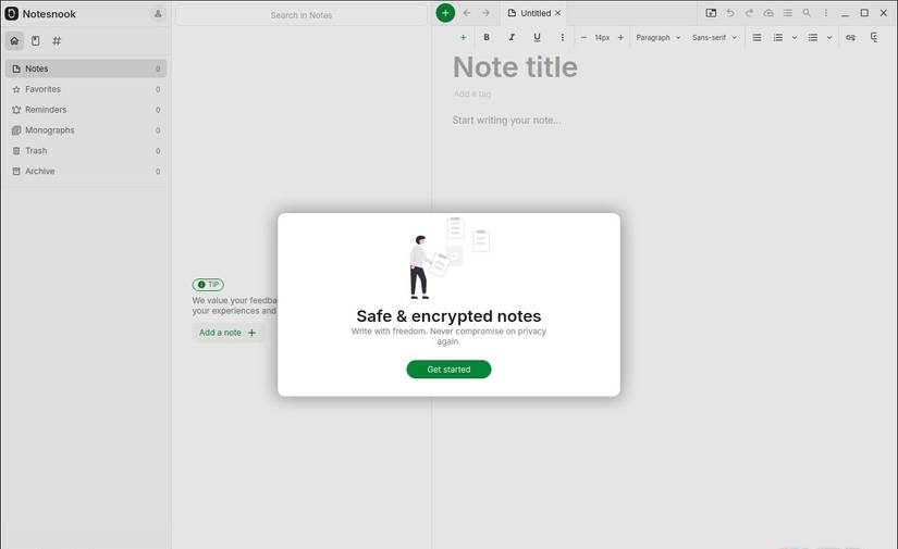 Getting started with Notesnook