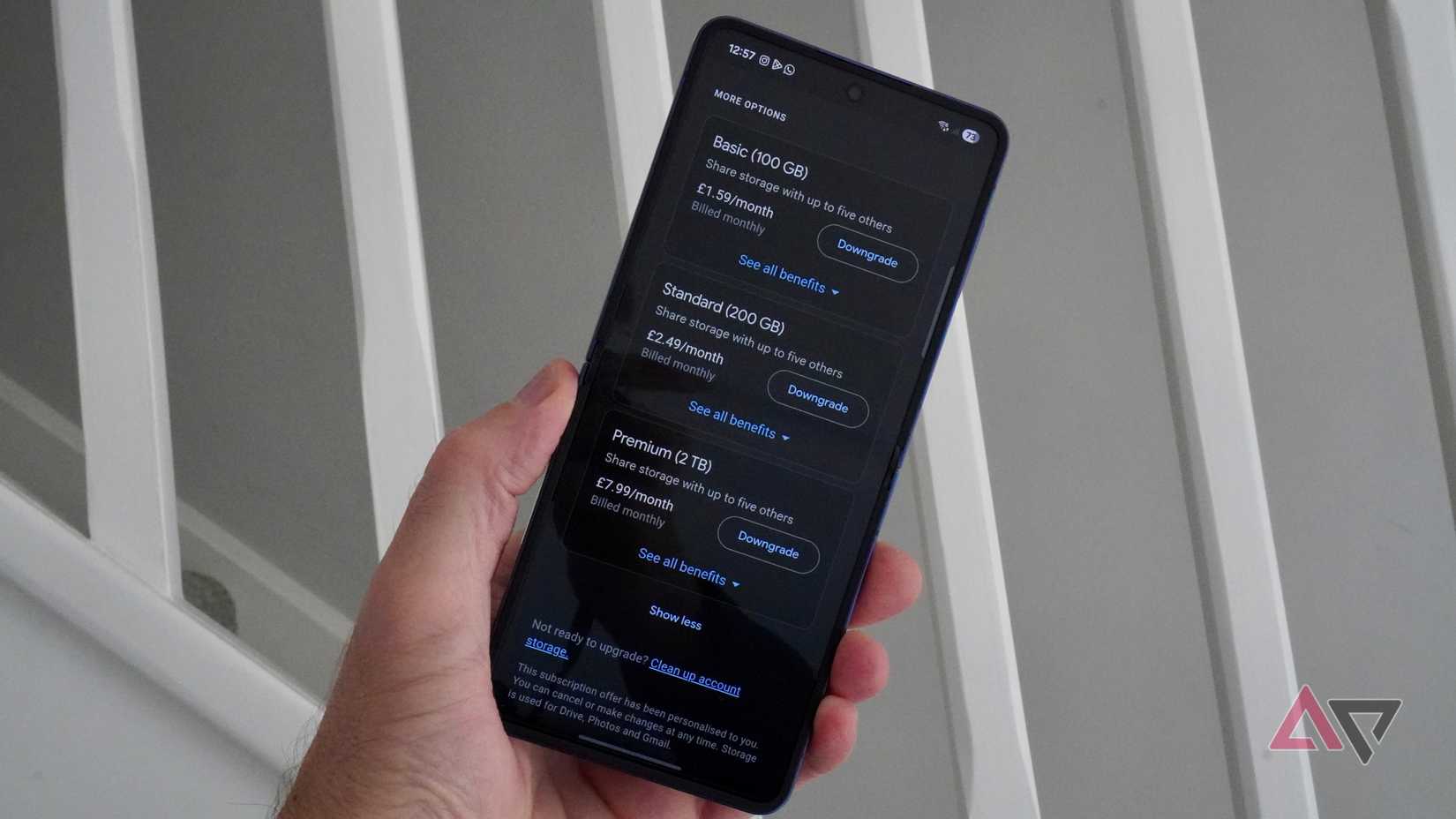 خيارات تخفيض اشتراك Google One