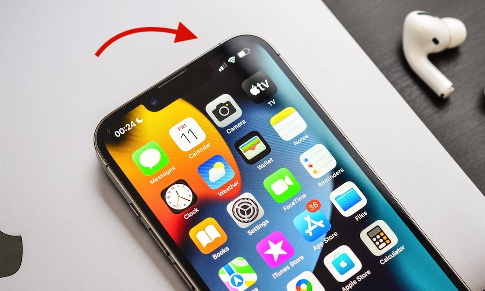 حالة بطارية وإشارة iPhone