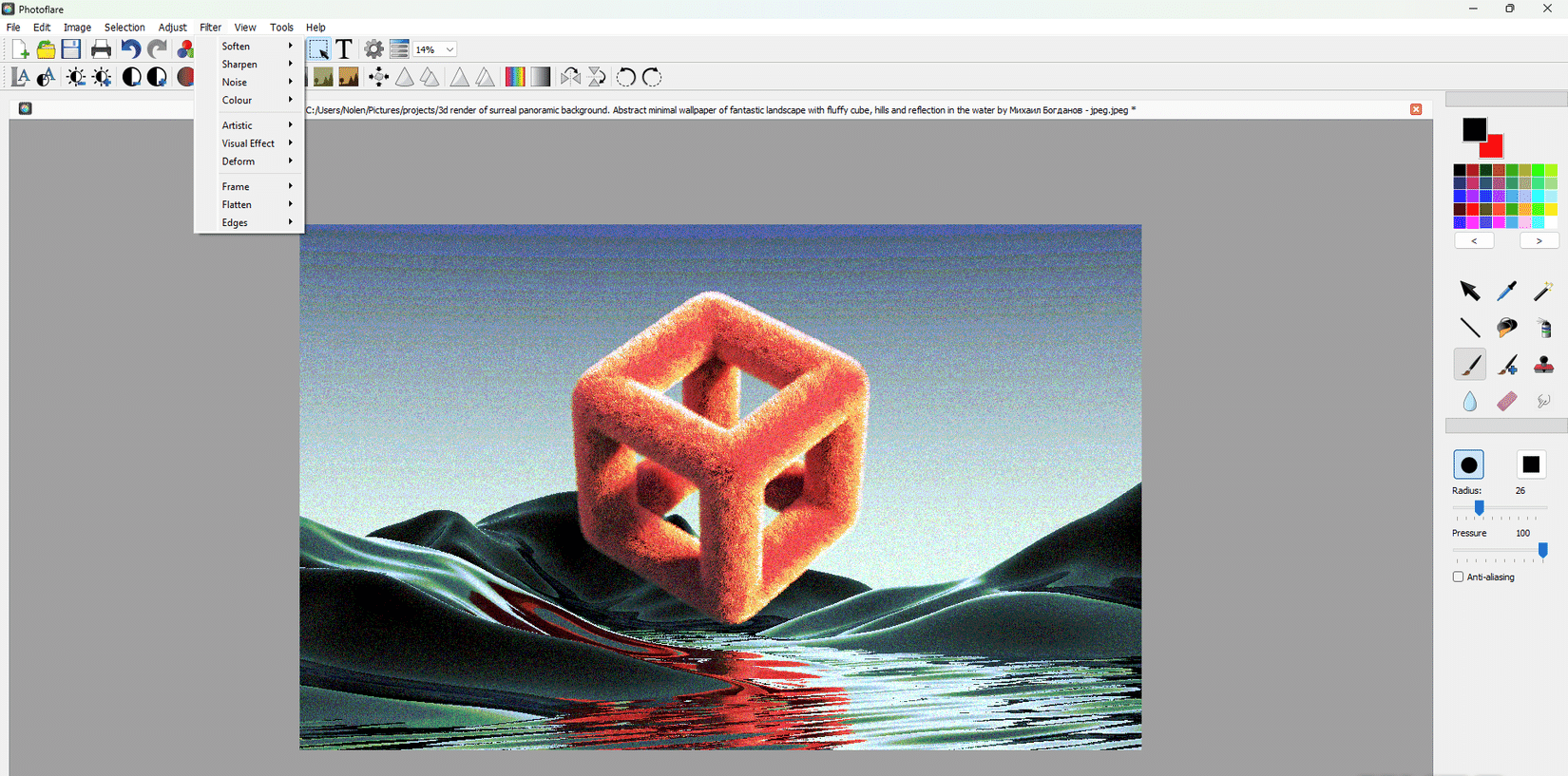 Image editing in Photoflare