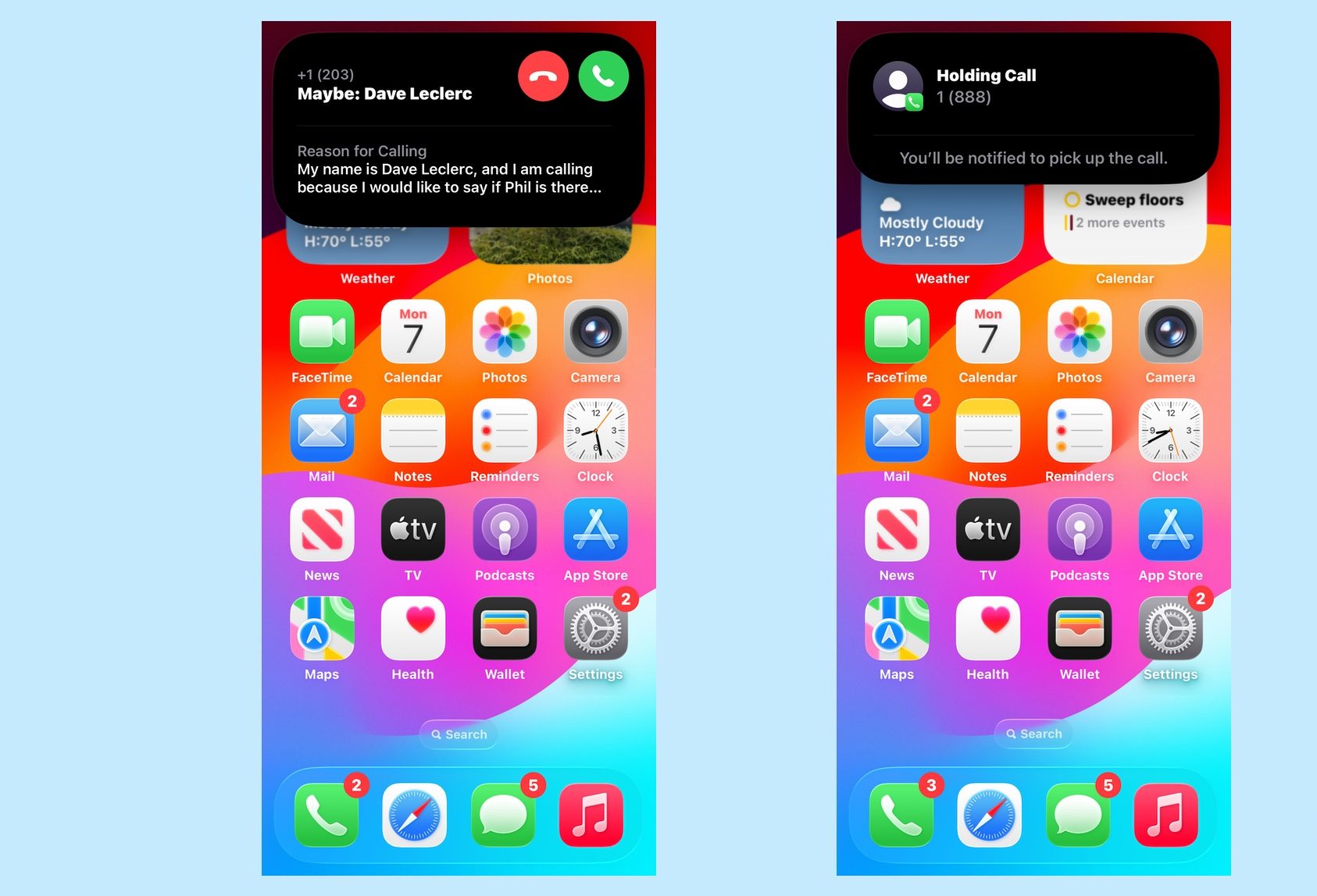 Call screening and hold assist features in iOS 26