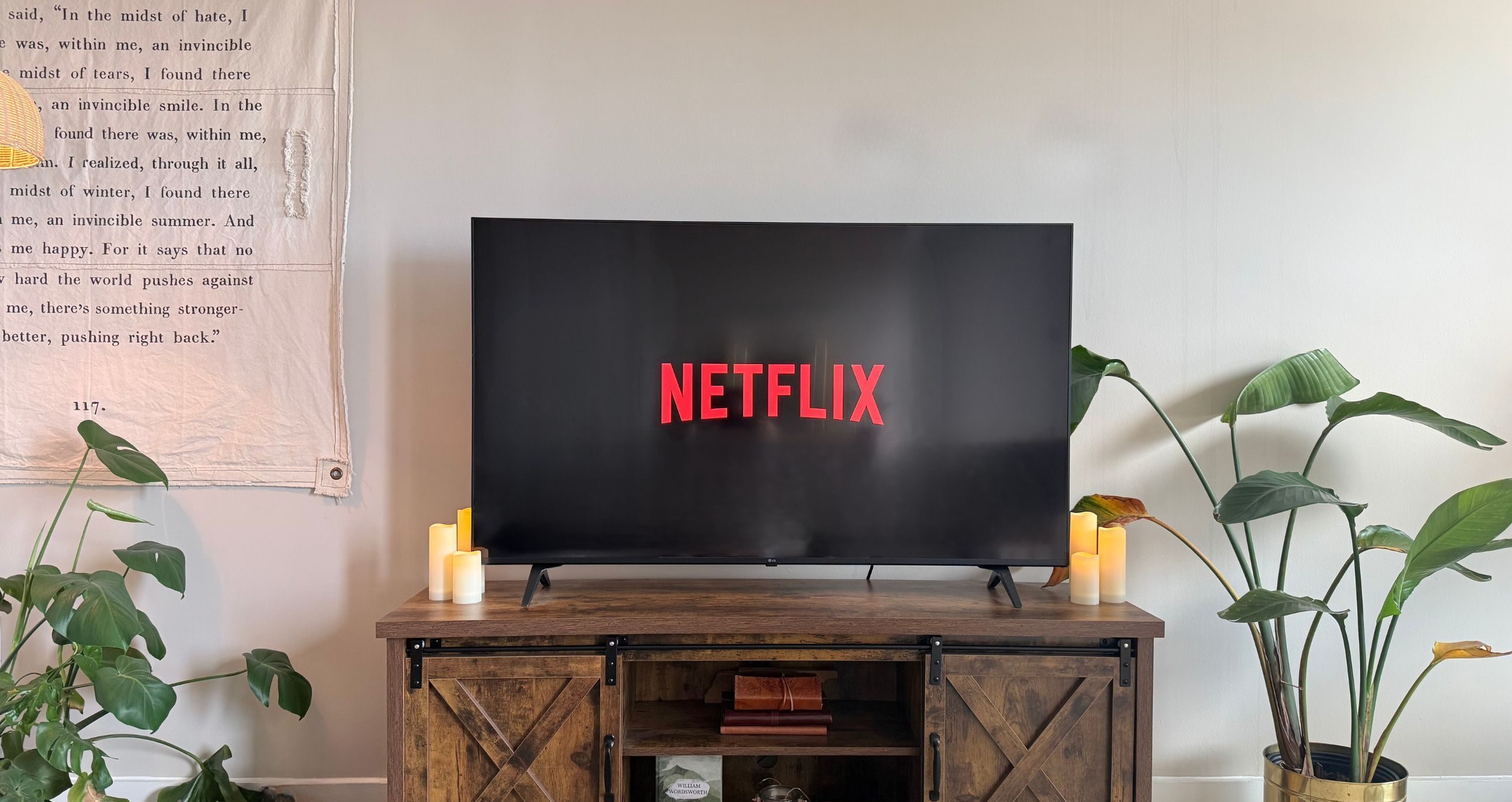 Netflix on a smart TV. 