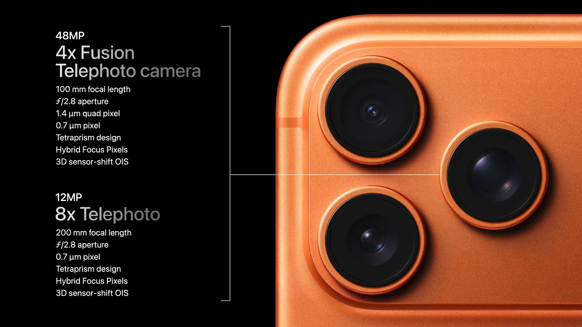 iPhone 17 Pro telephoto camera details