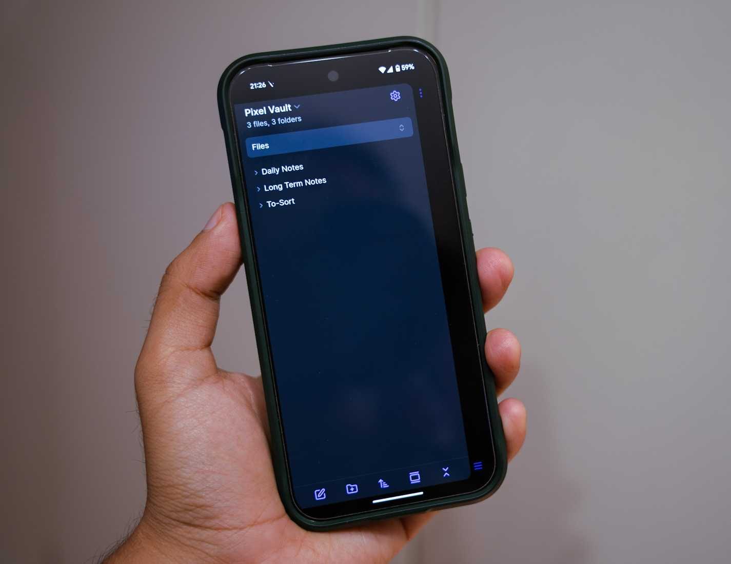 Obsidian Pixel Vault مع مجلدات