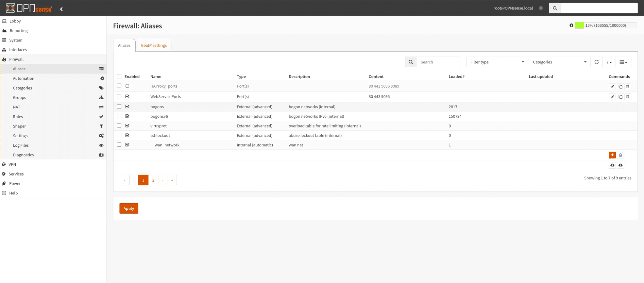 أسماء بديلة لجدار الحماية OPNsense