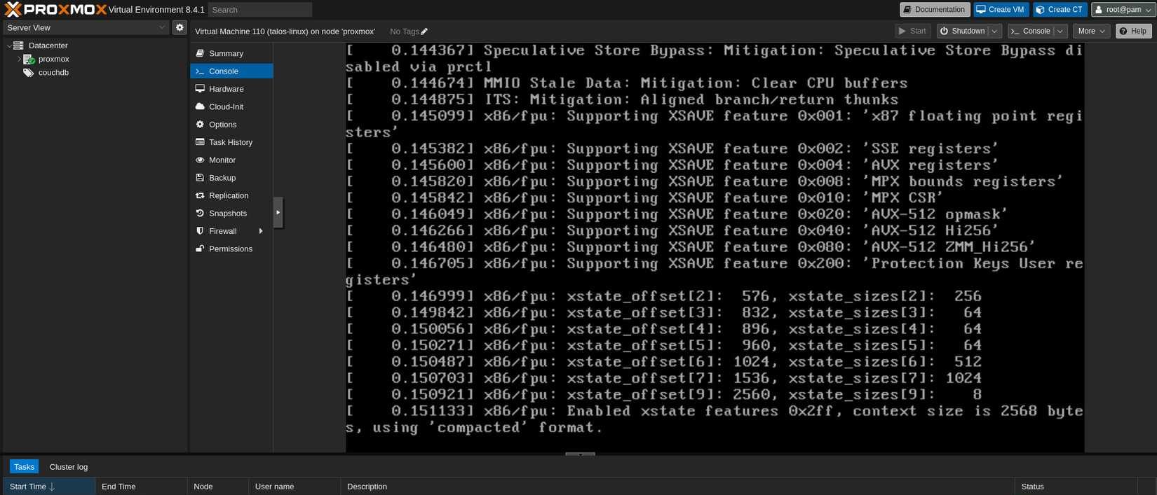 promox-talos-linux-boot-up-screenshot