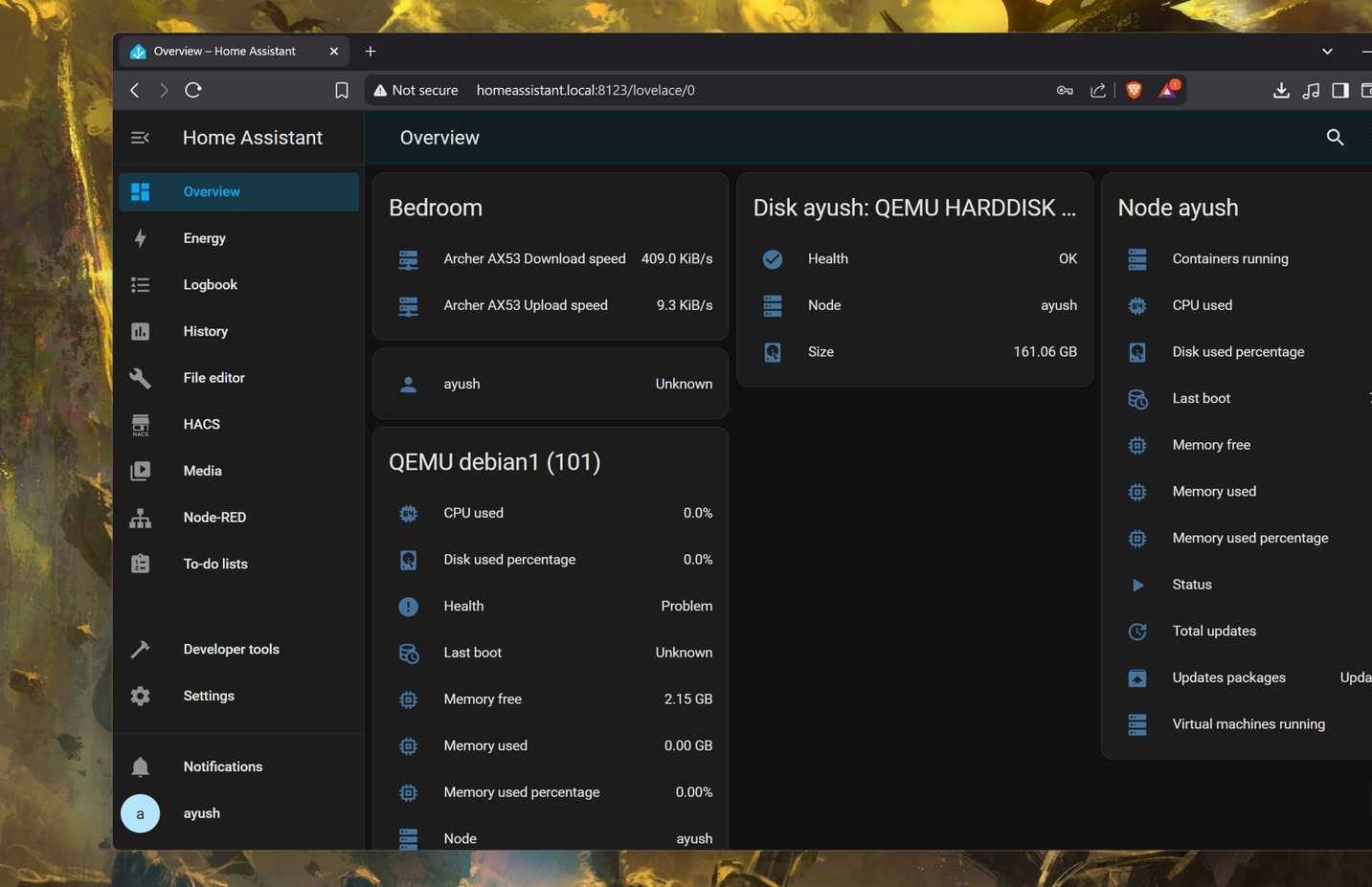 Controlling Proxmox from Home Assistant