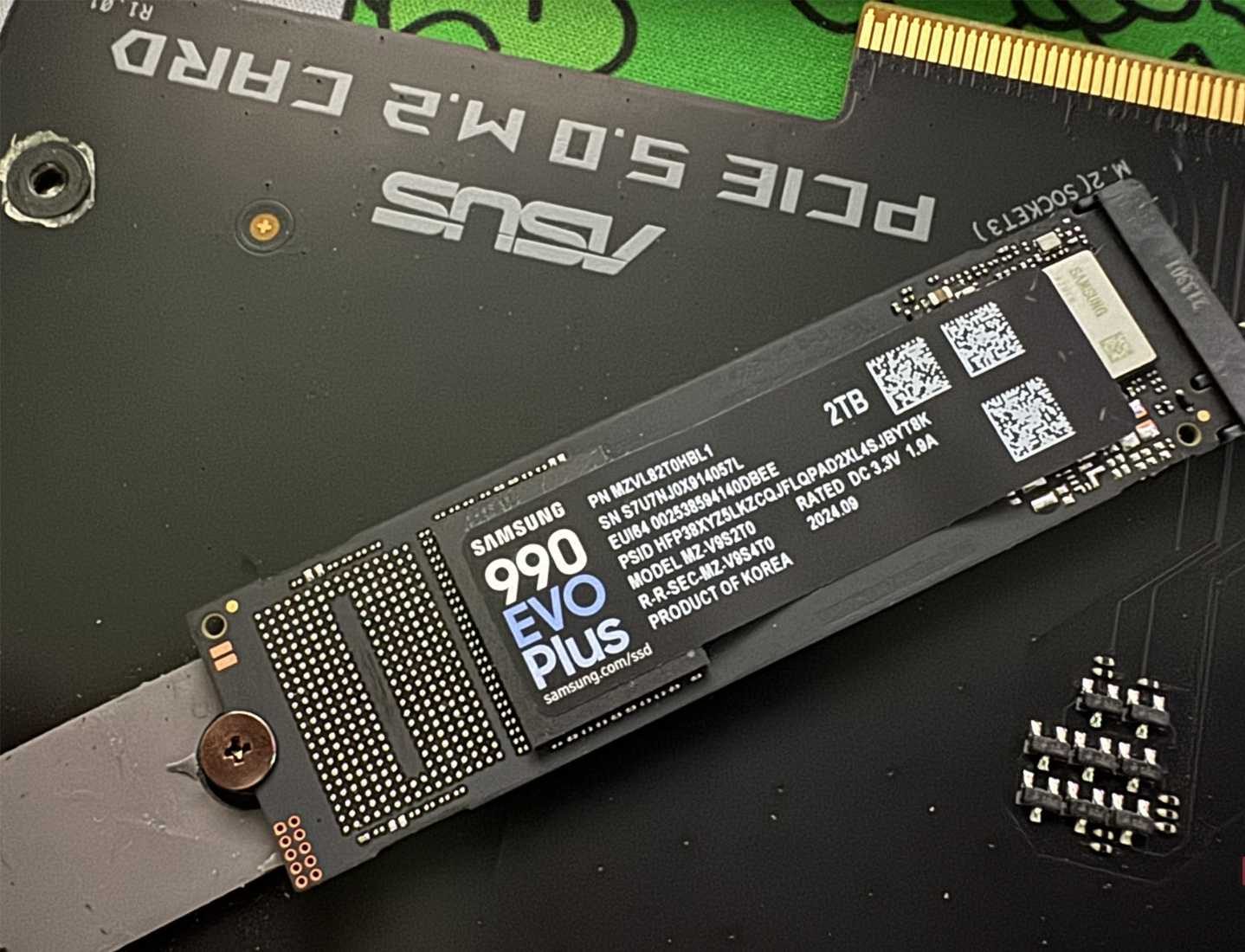 samsung 990 evo plus ssd on adapter card