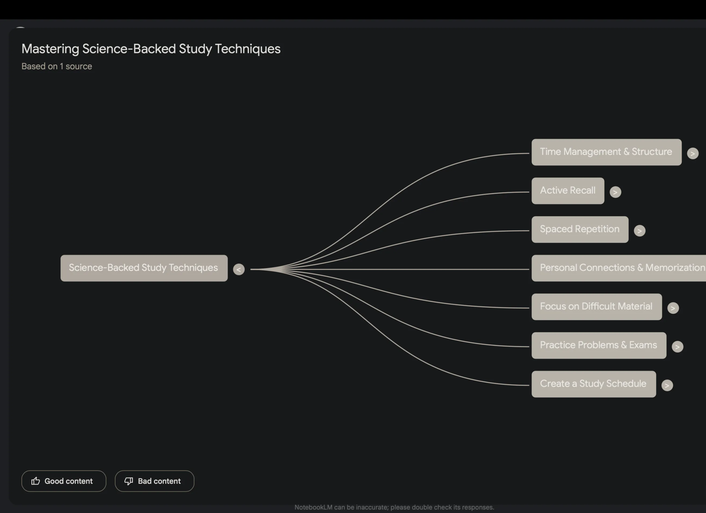 تحويل فيديو YouTube إلى خريطة ذهنية في NotebookLM
