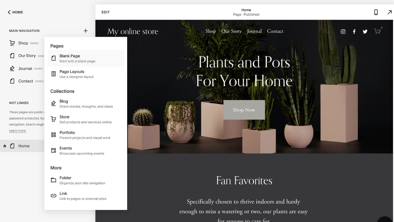 build a website with Squarespace
