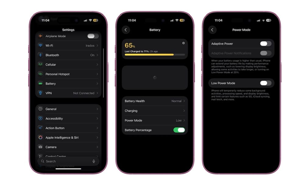 Adaptive Power iOS 26 iPhone