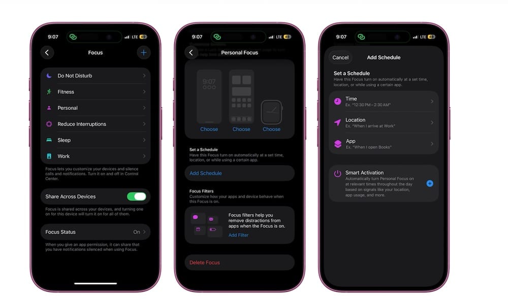 Create a Focus Mode Schedule iPhone