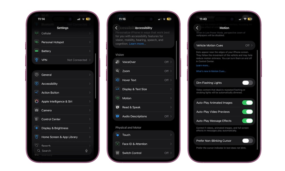 Dim Flashing Lights on iPhone