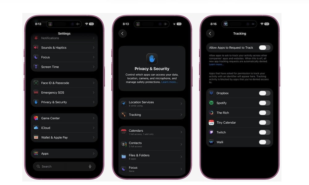 Disable Tracking Requests iPhone