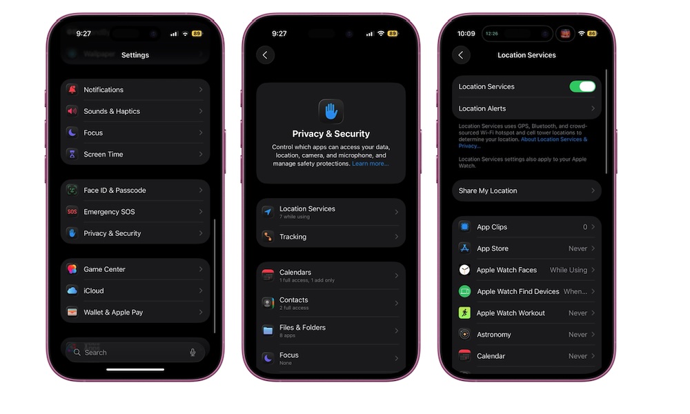 Location Services iPhone