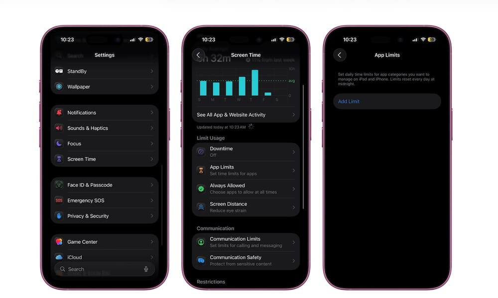 Set Screen Time App Limits on iPhone