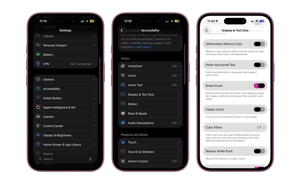 الانعكاس الذكي على iPhone