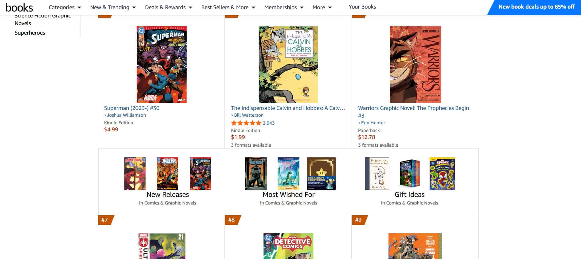 Amazon Best Sellers | أفضل المواقع لقراءة القصص المصورة عبر الإنترنت مجانًا