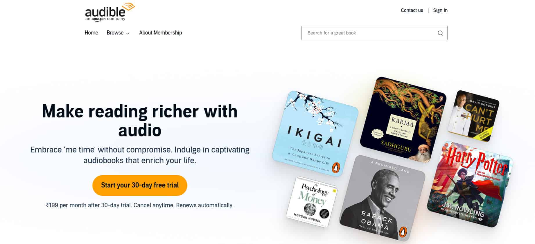 Audible | أفضل تطبيقات الكتب الصوتية