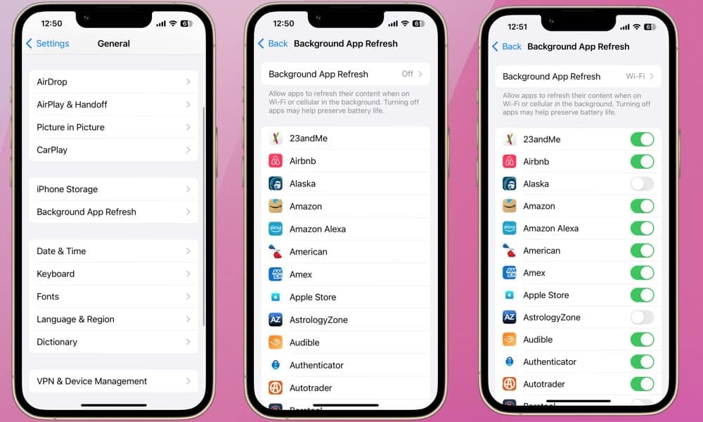 background app refresh