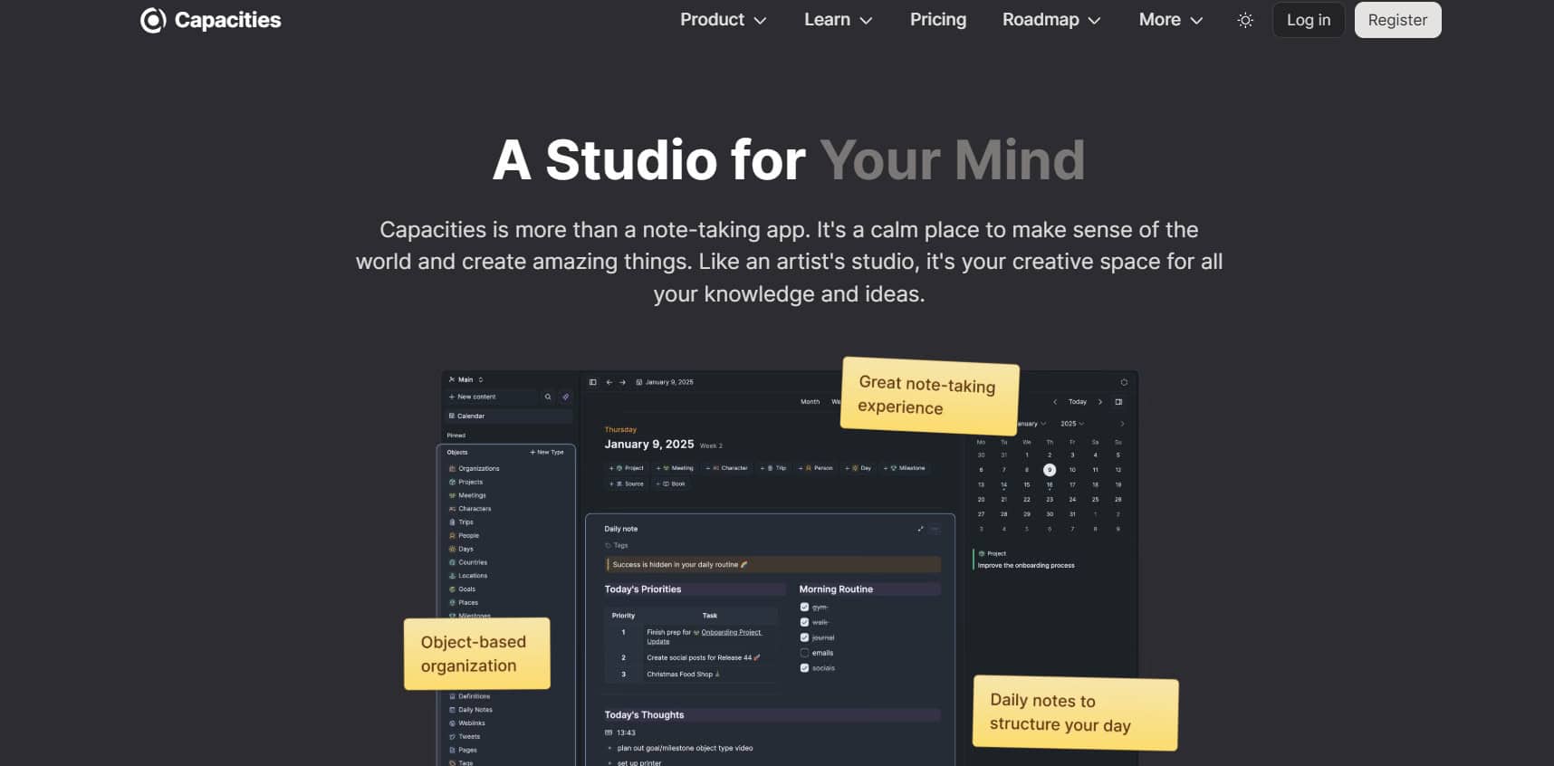 Capacities | أفضل بدائل NotebookLM