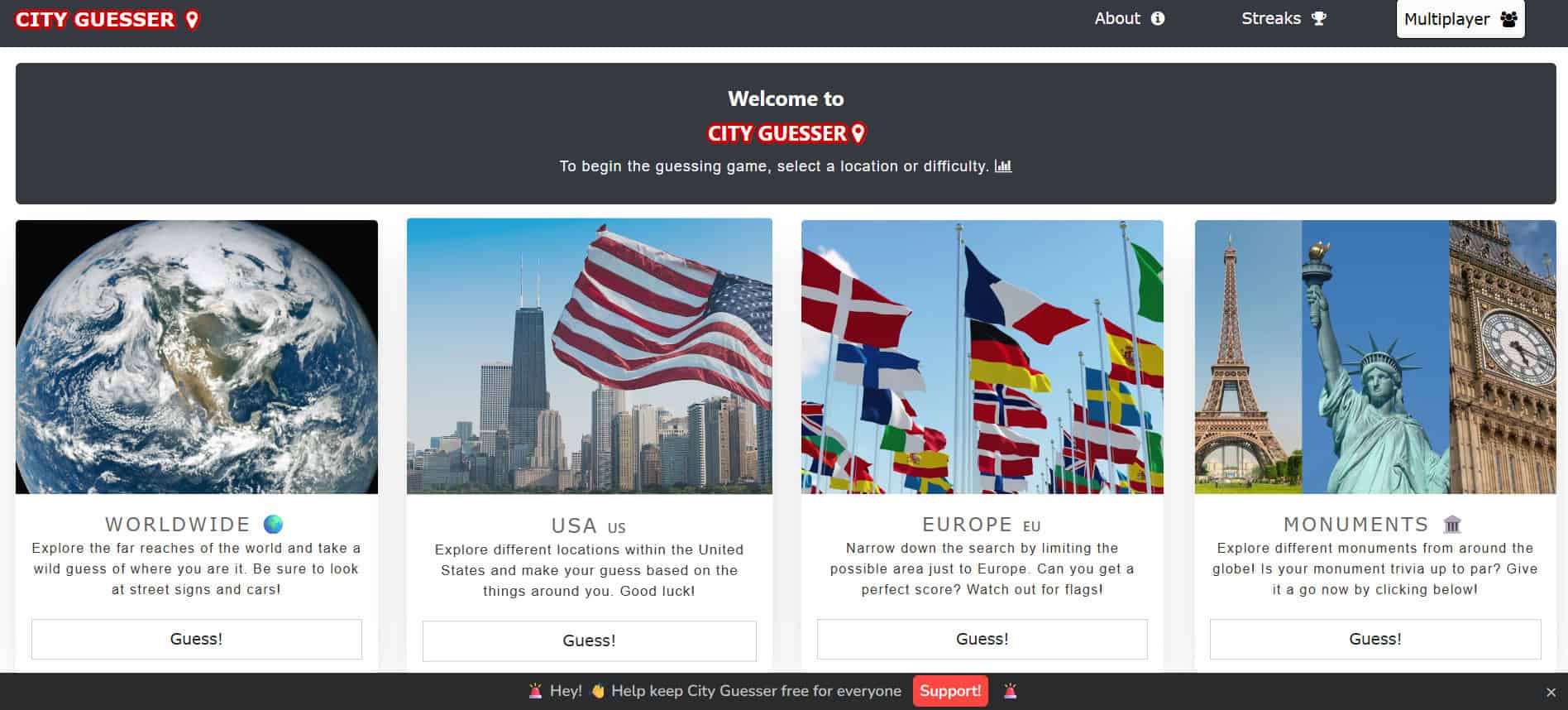 City Guesser | أفضل بدائل GeoGuessr المجانية