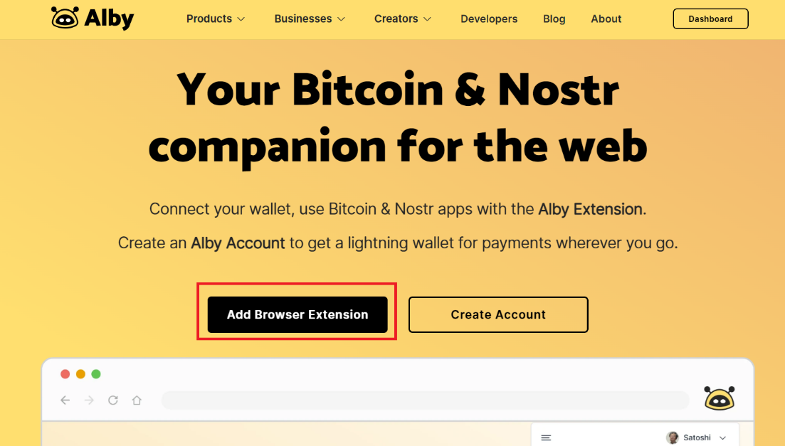 انقر على أضف إضافة المتصفح