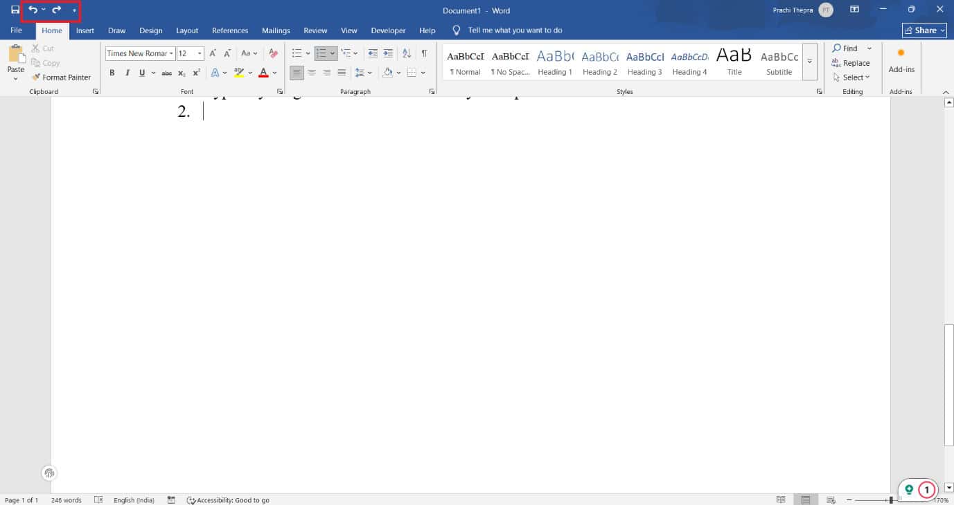 انقر على أيقونة السهم الأيمن