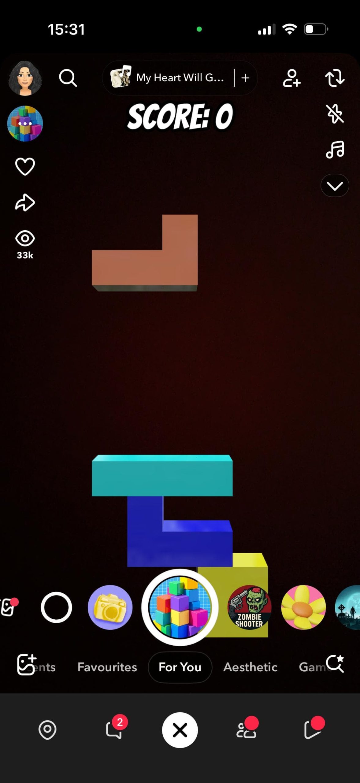 Cube Surfer | أفضل ألعاب Snapchat التي يجب عليك تجربتها