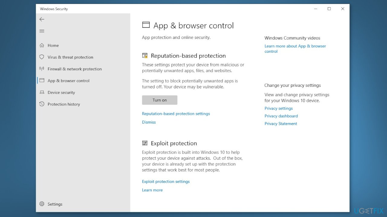 تعطيل عامل تصفية SmartScreen