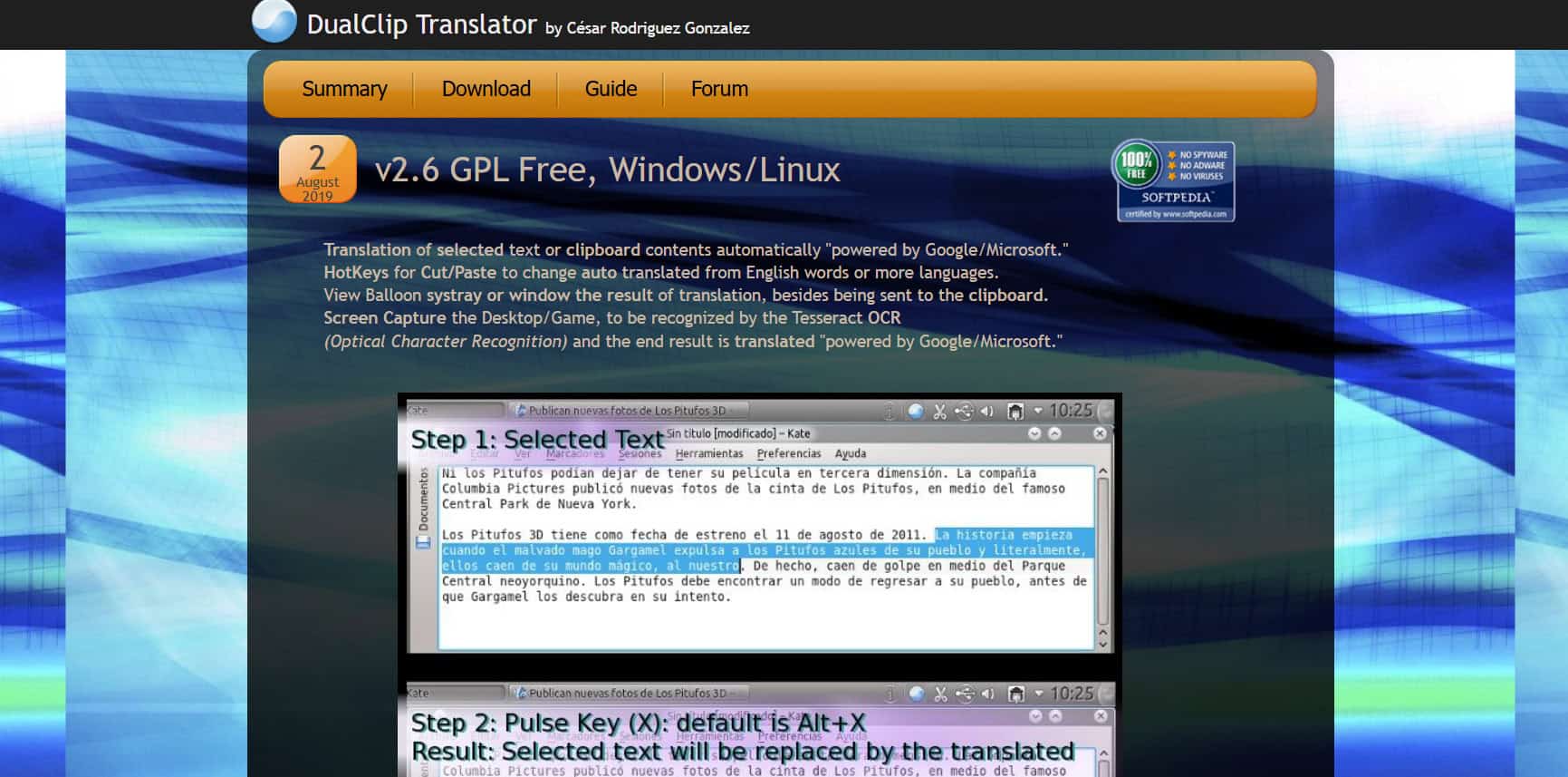 Dual Clip Translator