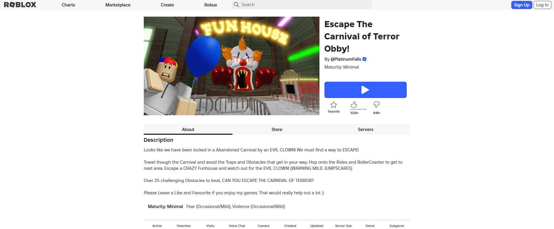 الهروب من كرنفال الرعب أوبي | ألعاب Roblox رعب