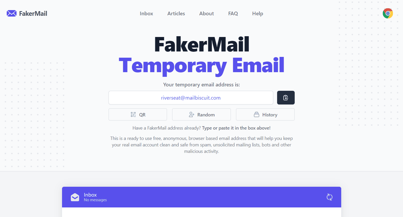 FakerMail | أفضل بدائل EmailOnDeck