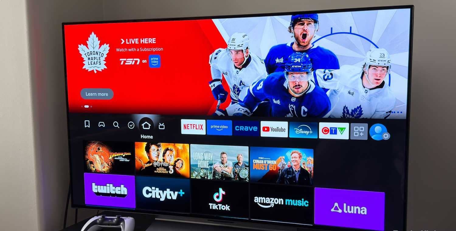 Fire TV home page on LG TV.